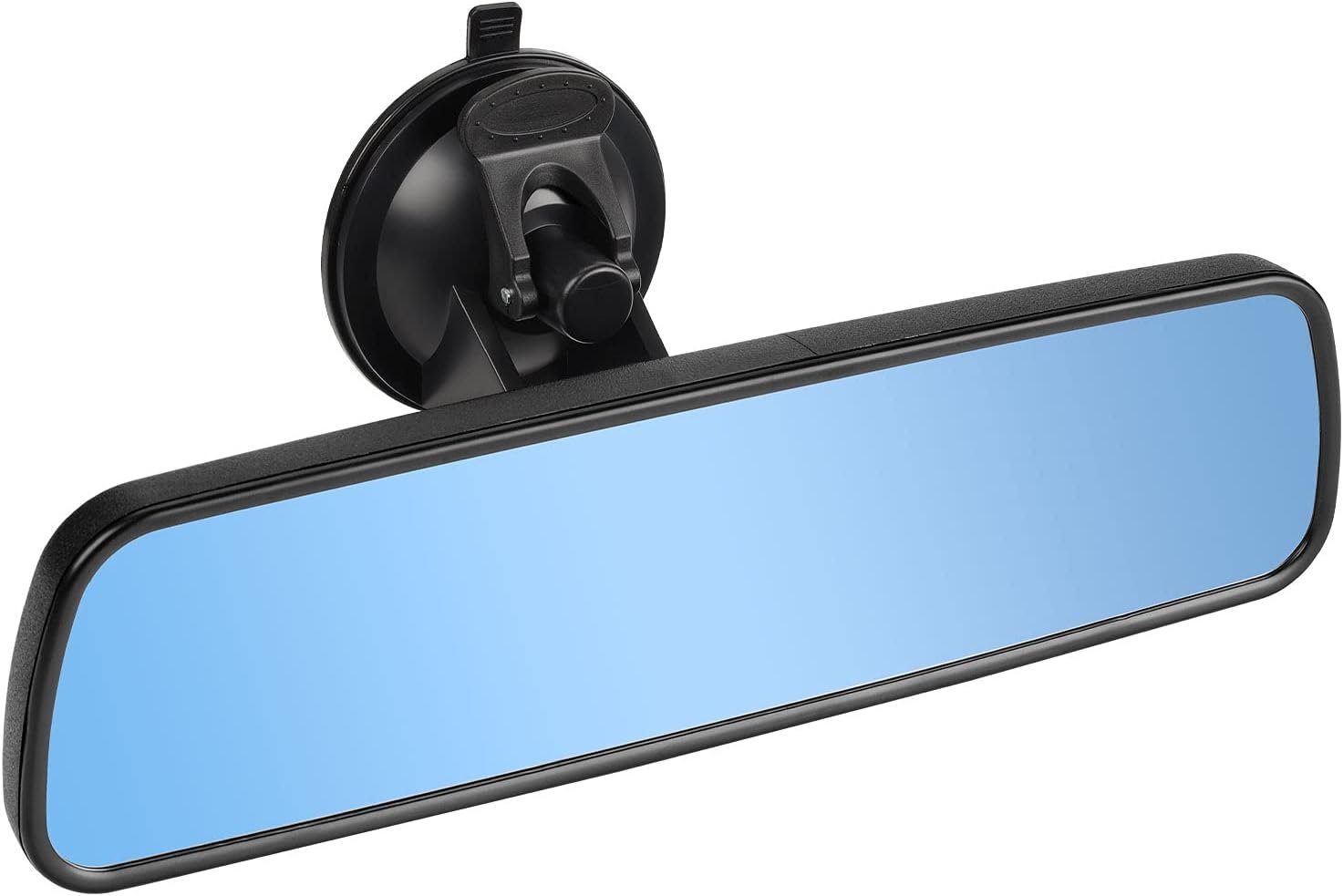 Car Rearview Mirror HD Blue Lens Flat Glass Suction Cup Anti Splash