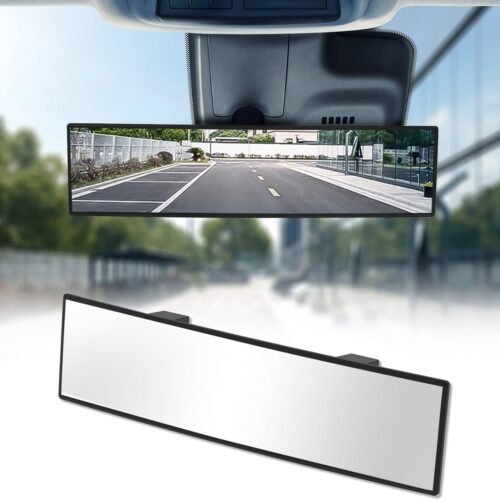 Car Rearview Mirror Chrome Anti Glare Convex Wide Angle Clip On