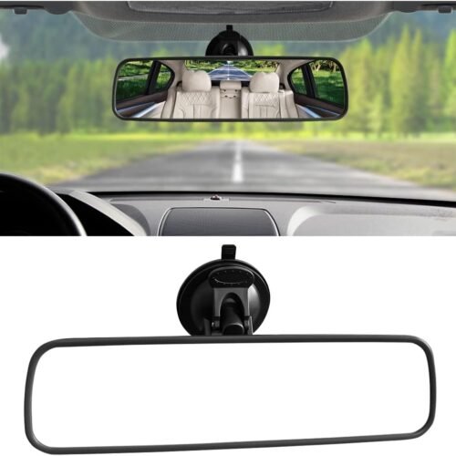 Car Rearview Mirror High Strength Suction Cup ABS Fiberglass 360 Degree