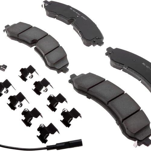 Brake Pad Set Premium Shims Slots Chamfers Stamped Backing Plate