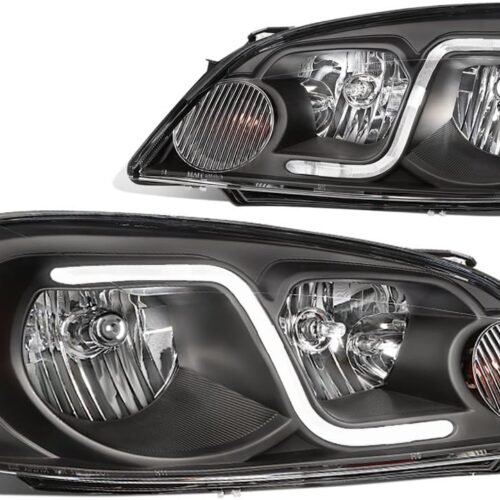 Headlight Assembly White LED Running Light Strip Reflector Beam SAE DOT