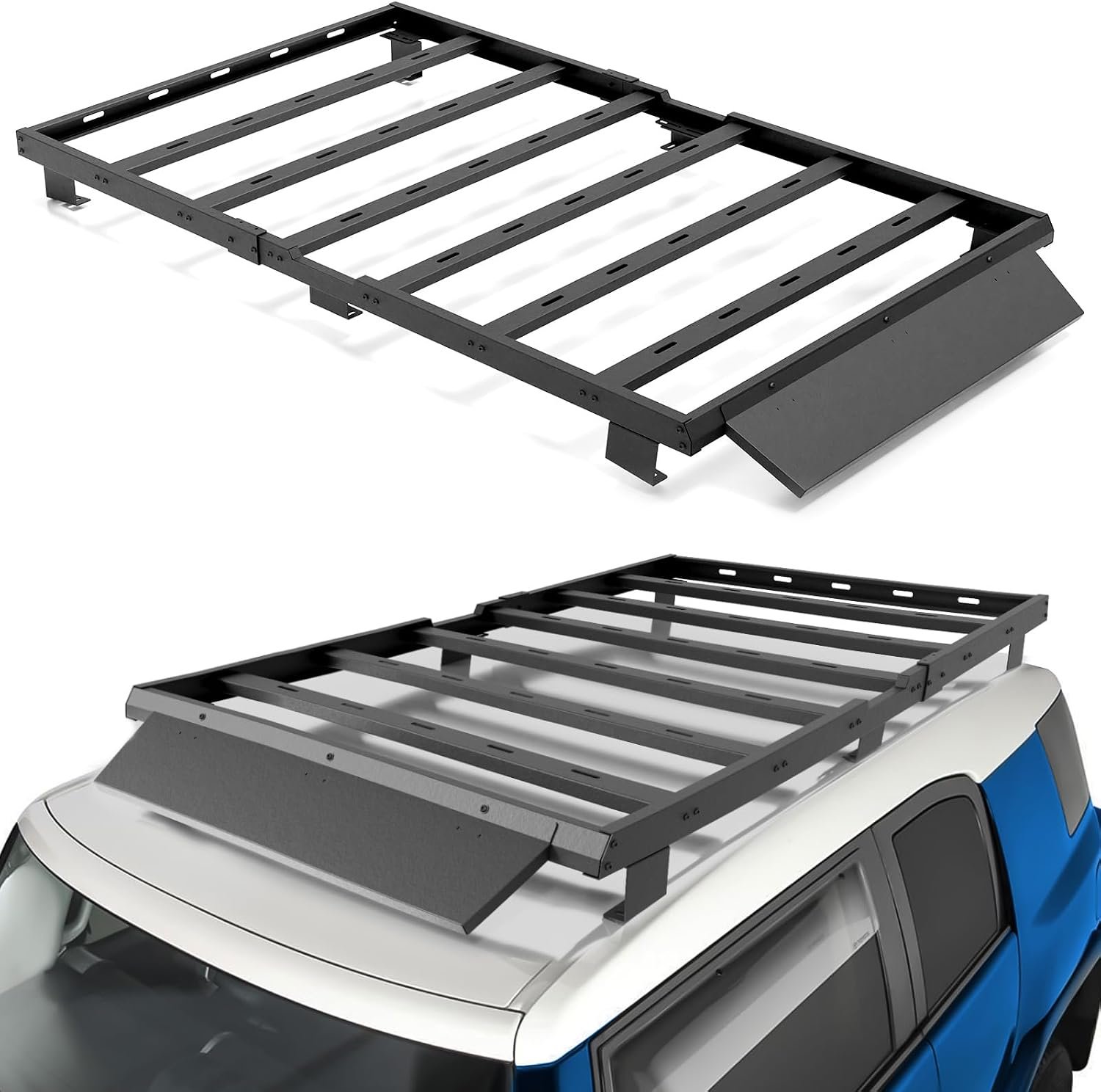 Roof Rack Heavy Duty Steel Electroplating Aerodynamic Bolt On