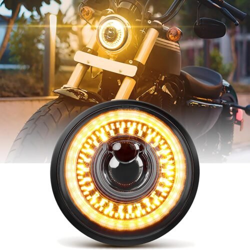 LED Headlight Welcome Halo Anti Glare Low Beam Heat Dissipation DOT SAE