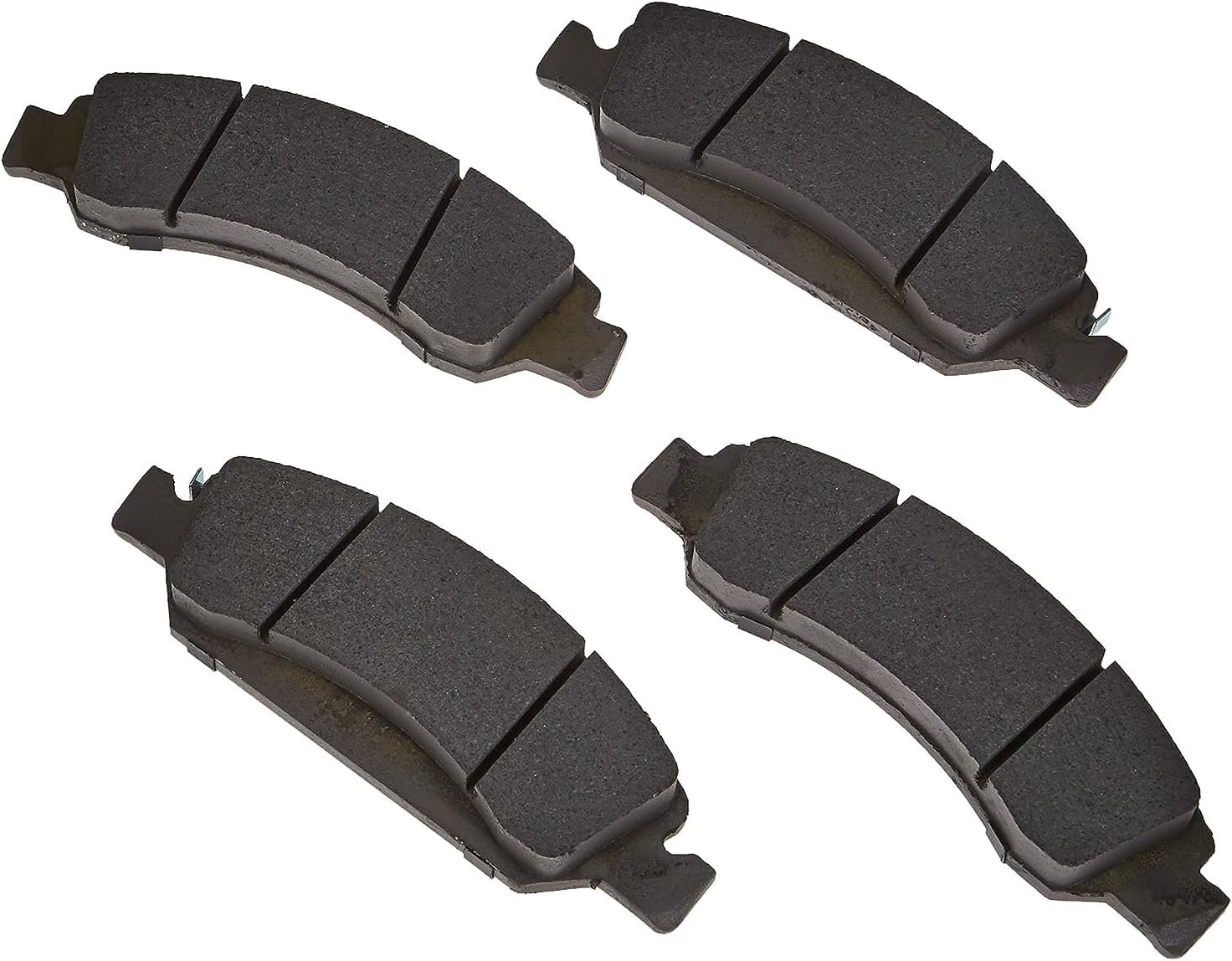 Brake Pad Set Ceramic Semi Metallic Organic Shims Slots Chamfers