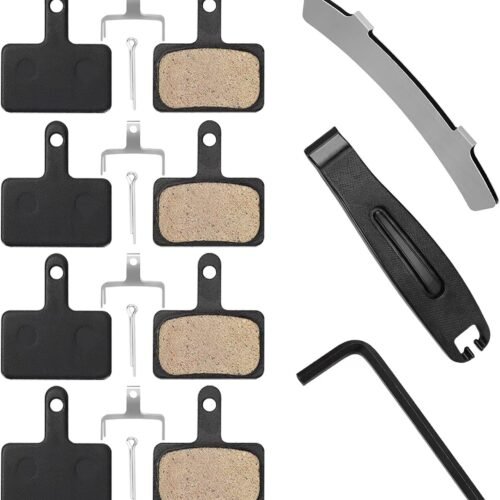 Brake Pad Kit Semi Metallic Copper Fiber Tools Included Noise Reduction